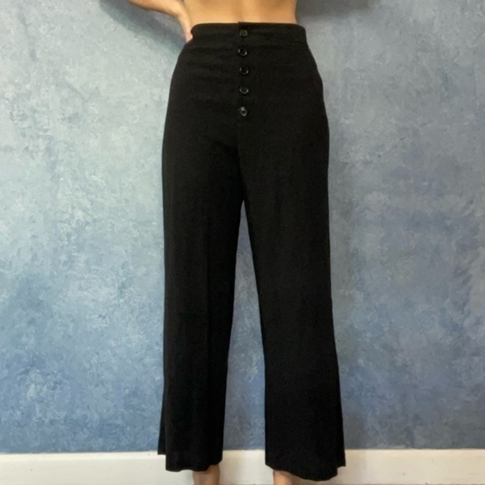 Black Wide Leg Women's Pants